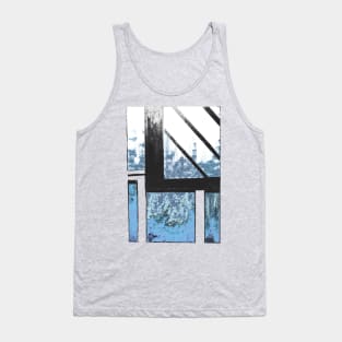 Blue Cityscape winter whiteout Tank Top